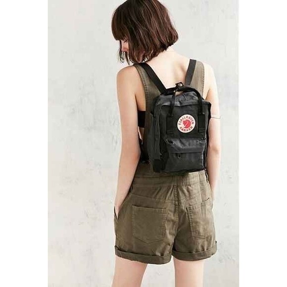 Fjallraven Kanken Backpack Mini Classic Black Outdoors Waxed Canvas Tote - Picture 1 of 15